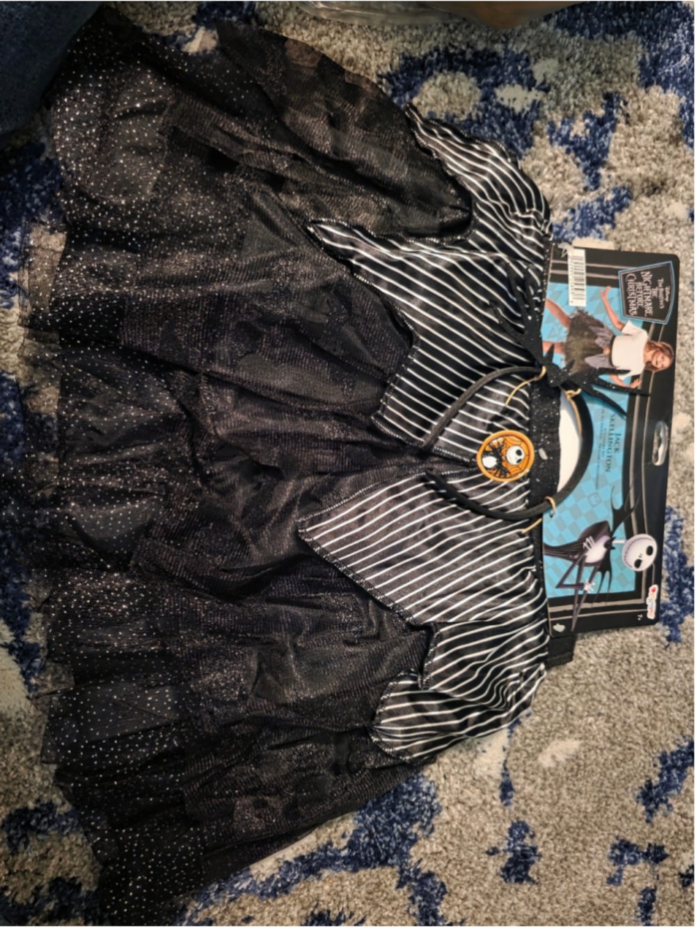 Girls Disguise Jack Skellington Halloween Costume Accessory Kit One Size Black